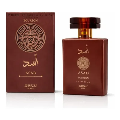 Perfume Arábe Asad Bourbon 100ml - Marca Isabelle La Belle | Fixação Intensa, Notas Amadeiradas Marcantes E Elegância Masculina