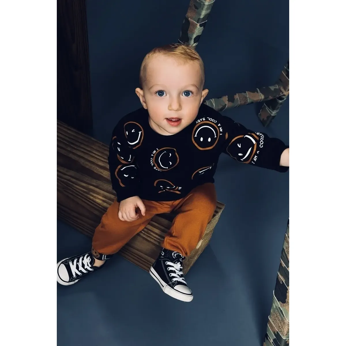 Conjunto Inverno Menino Luc.boo Emoji Preto