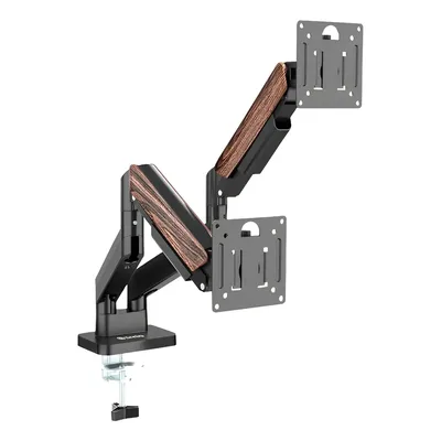 Suporte Articulado para Monitor Zinnia Rust 200 Preto, com Pistão a Gás, para Telas de 17" a 32"