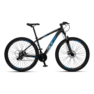 Bicicleta Gts Dexter 21v Aluminio Aro 29 Shimano Freio Disco Cor Preto Com Azul Tamanho Do Quadro 17