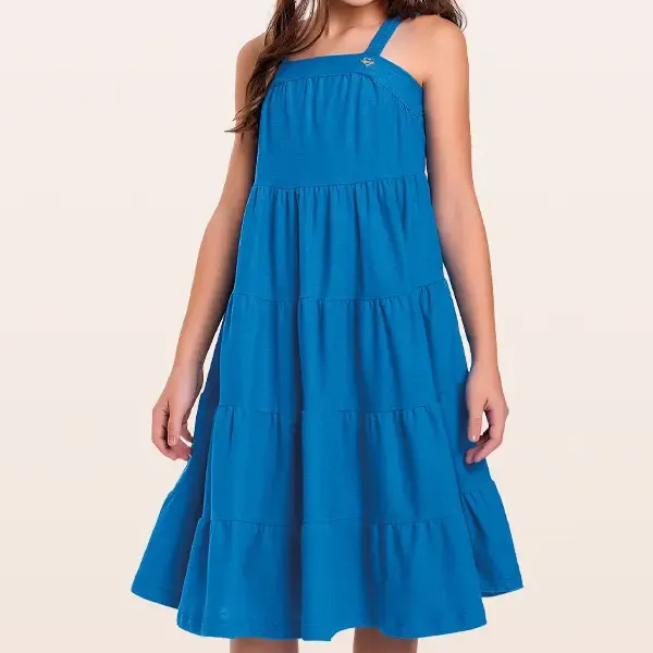 Vestido Infantil Midi Malha Alça