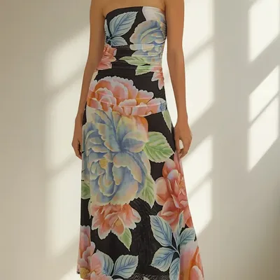 Vestido Farm Rio Tule Estampado Floral Sofia
