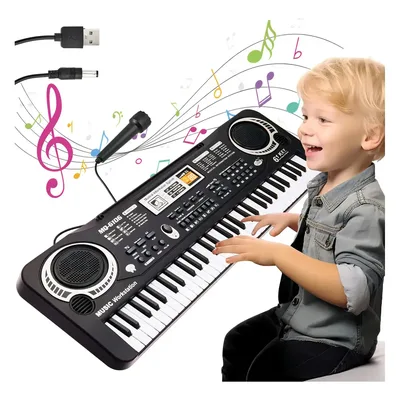 Lictin Teclado Eletrônico Digital De 61teclas Para Crianças, Piano Elétrico Para Iniciantes Inclui Microfone