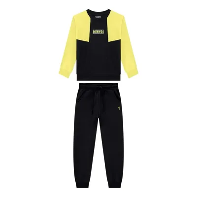 Conjunto Infantil Moleton Flanelado Onda Marinha Neon