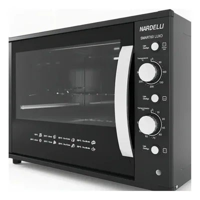 Forno Elétrico Nardelli Luxo Smart60 60l Espeto Giratório Preto