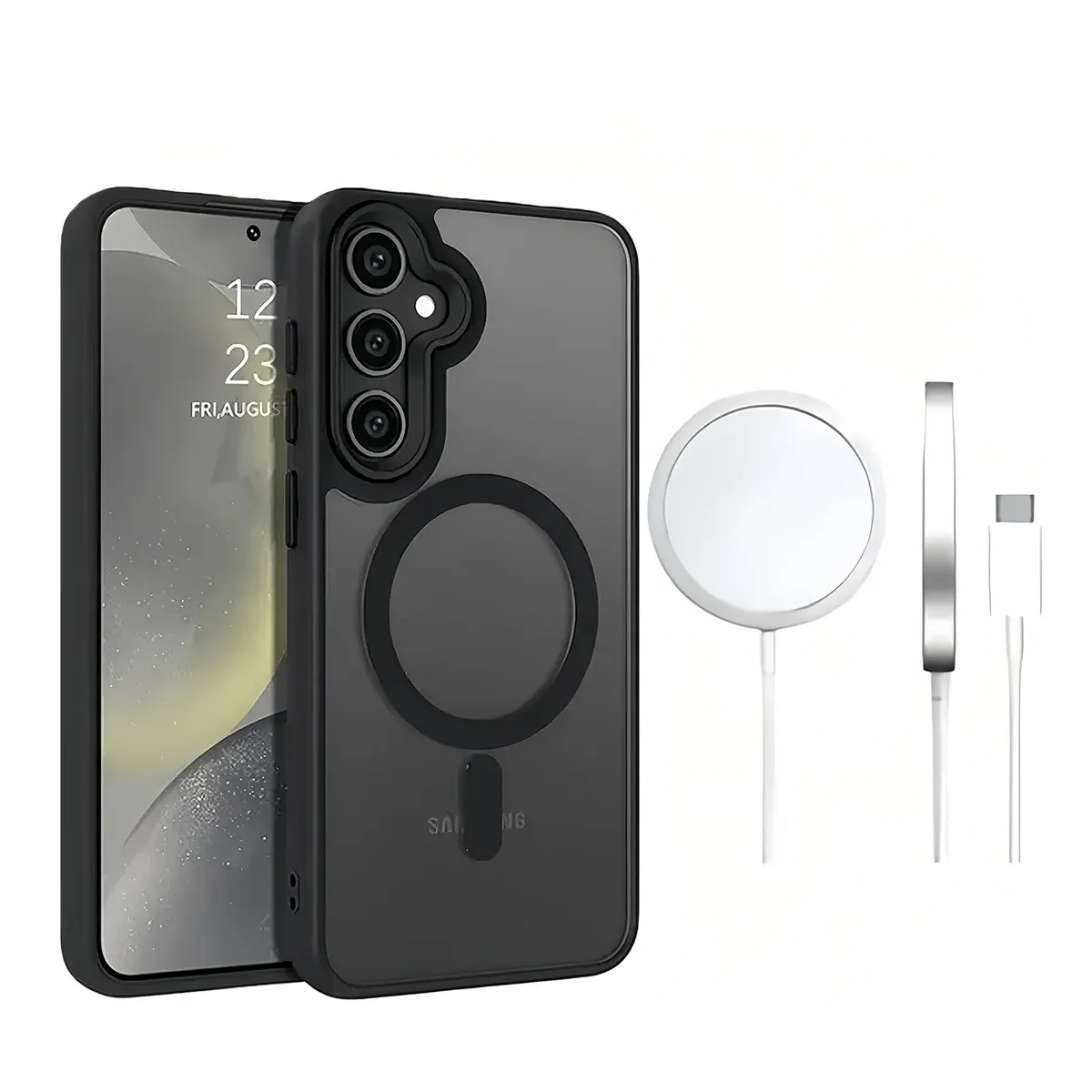 Capa Capinha Para Samsung Case Fosco Carregador Magnético