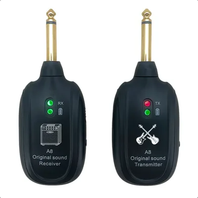 Transmissor e Receptor P10 Sem Fio Xiaowei A8 para Instrumentos Musicais