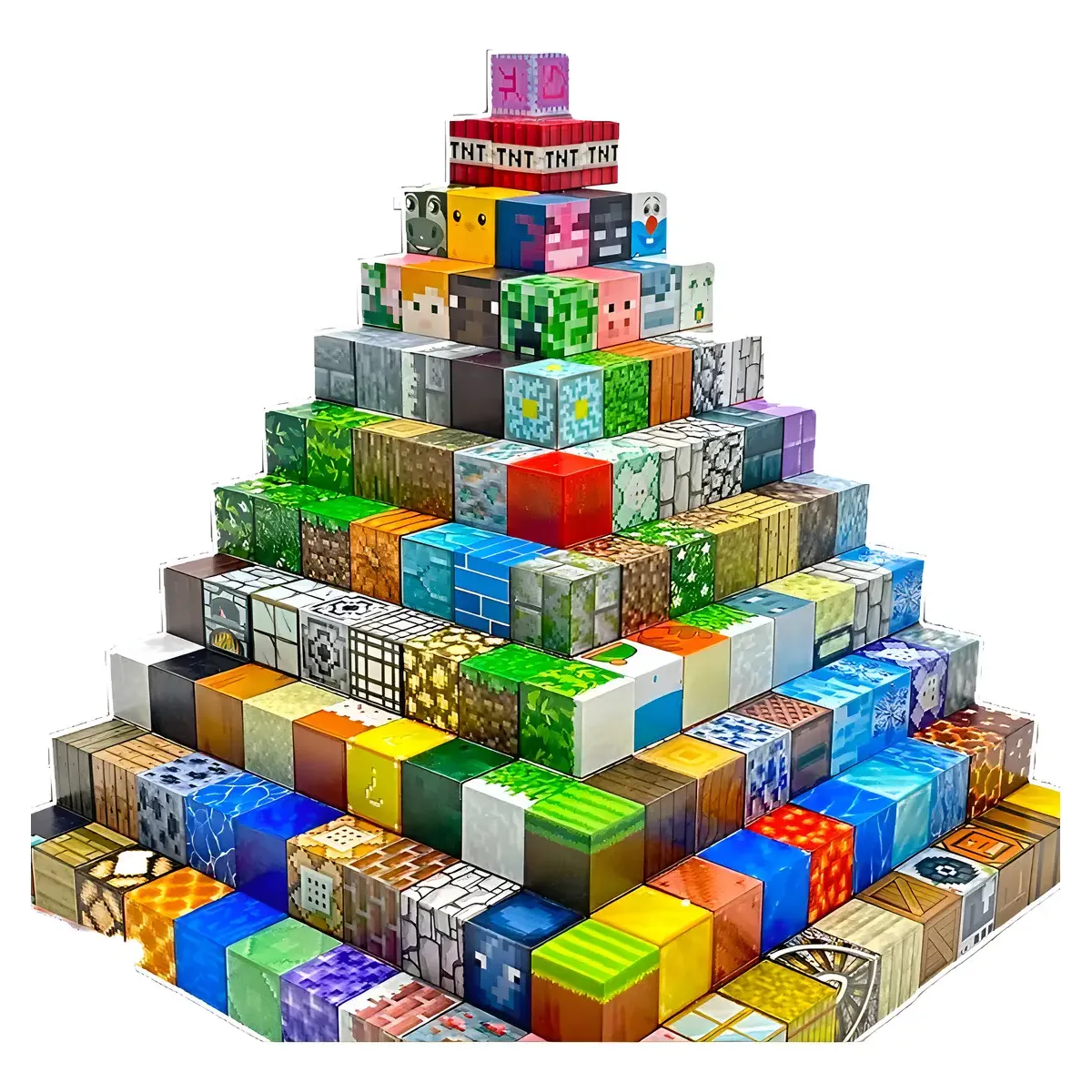 Kit 75 Blocos Magnéticos Construção Minecraft Brinquedo