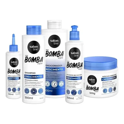 Kit Crescimento Sos Bomba Ativador De Cachos Salon Line