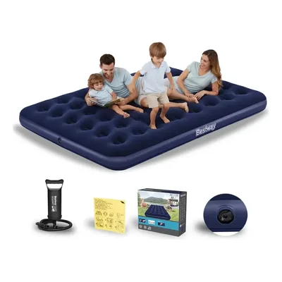 Colchão Inflável Até 300kg Casal Camping Praia + Bomba De Ar Manual Bestway