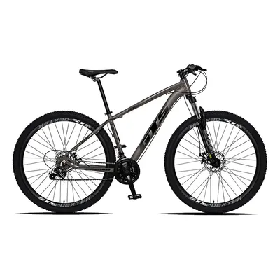 Bicicleta Aro 29 Gts Dexter 24v Cambio Shimano Freio A Disco Cor Grafite/preto Tamanho Do Quadro 17