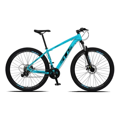 Bicicleta Aro 29 Gts Dexter 24v Cambio Shimano Freio A Disco Cor Azul Pantone/preto Tamanho Do Quadro 21