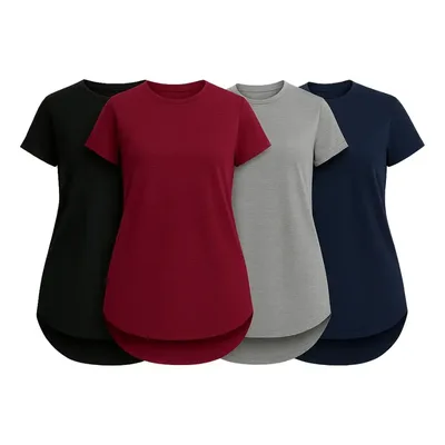 Kit 4 Camiseta Dry Fit Feminina Academia Fitness Tapa Bumbum