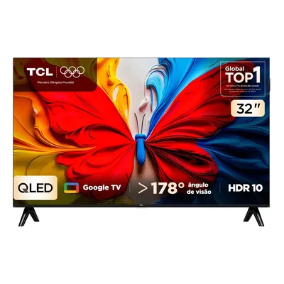 Smart TV TCL 32 Polegadas FHD QLED S5K WiFi Bluetooth Google TV 2 HDMI HDR10 Dolby Audio 32S5K