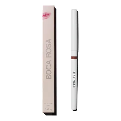 Lápis de Contorno Labial Boca Rosa Castanho Intenso Matte Longa Duração 350mg