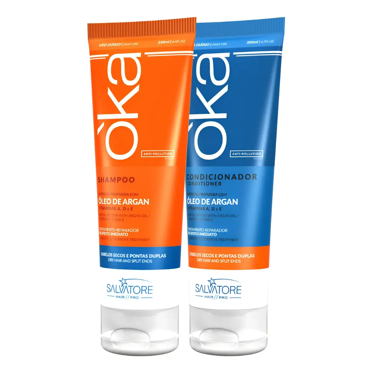 Kit Oka Óleo De Argan Sh 250ml + Cond 200ml - Salvatore