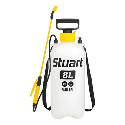 Pulverizador Lateral de Compressão Prévia 8 Litros com Válvula de Segurança Bomba De Veneno Manual Borrifador Profissional Dedetização Portátil Amarelo - Stuart