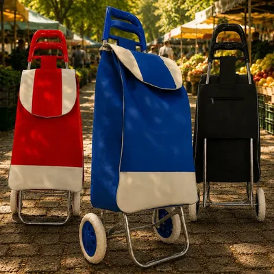Carrinho De Compras Feira Mercado Dobrável 30 Kg Grande