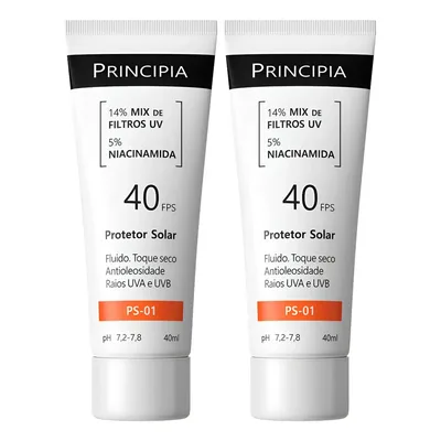 Principia Kit C/ 2 Protetor Solar Facial Ps-01 Fps 40