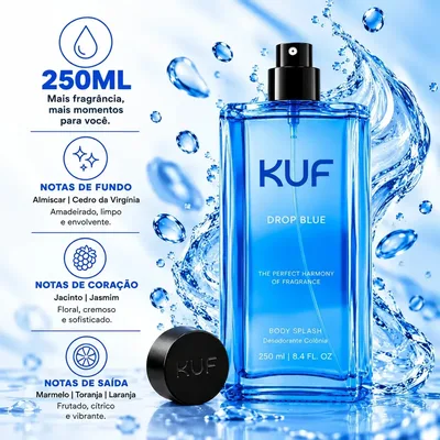 Body Splash Feminino Kuf Blue Diamond 250ml Importado