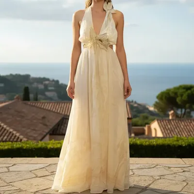 Vestido Longo Farm Rio Mar De Ondas