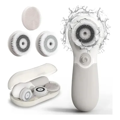 Escova de Limpeza Facial Elétrica Basike 3 em 1 para Esfoliação e Massagem