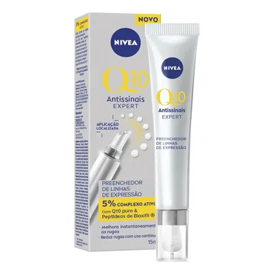 NIVEA Preenchedor de Linhas Q10 Expert Antissinais 15ml, Melhora e Reduz Rugas, Aparência mais Jovem, Cuidado Facial