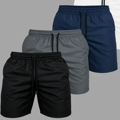 Kit 4 Short Praia Masculino Bermuda Tactel Verão Academia 1 De Cada Cor M