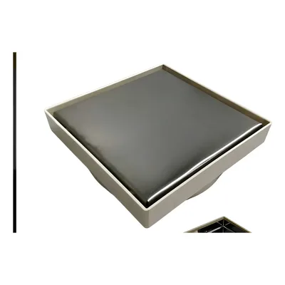 Ralo Oculto Quadrado 15x15cm Alta Vazão Flvx Inox/ABS para Chuveiro