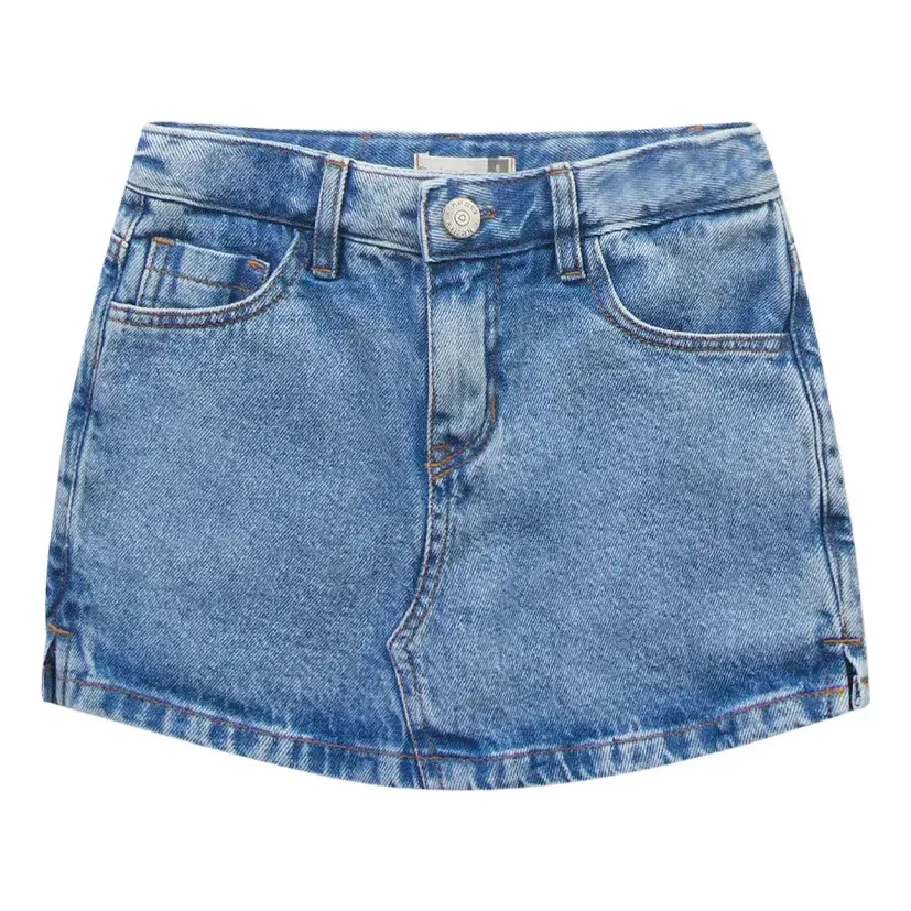 Short Saia Infantil Juvenil Jeans Denin Fakini
