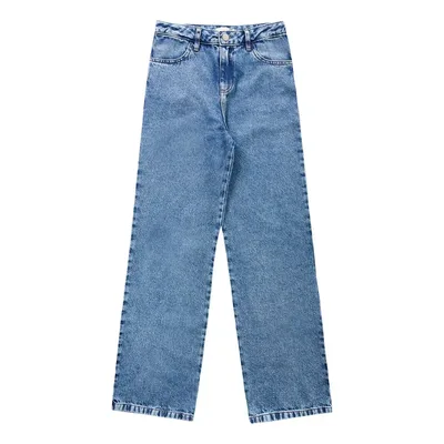 Calça Jeans Infantil Juvenil Wide Leg Denin Fakini