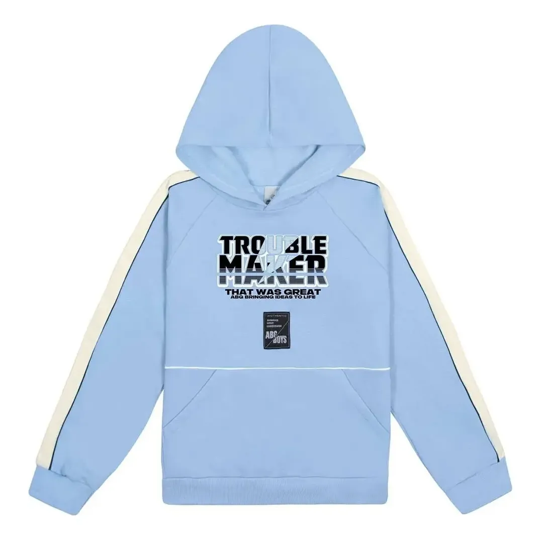 Blusão Infantil Com Capuz Flanelado Abrange