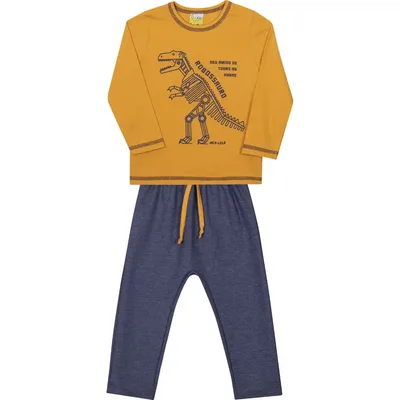 Conjunto Infantil Blusa Malha Saruel Flanelada Jacalele