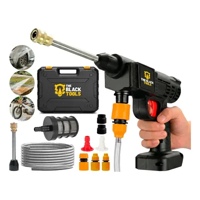 Lavadora Lava Jato Portátil Pressão sem fio + maleta moto carro ar jardim Tpw600_sb The Black Tools