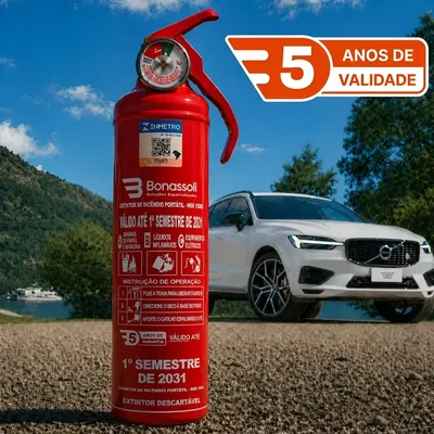 Extintor P1 Automotivo 1kg 5 Anos De Validade (abc) Universal | Fino