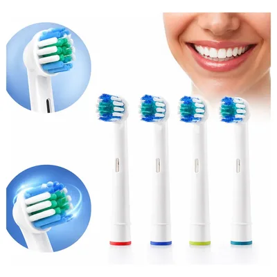 Refil De Escova Elétrica Oral B Pró Cabeça Redonda Kit 4 Uni Branco
