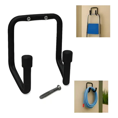 Gancho Suporte Parede Maxeb Aço Para Mangueira 7.5kg Preto