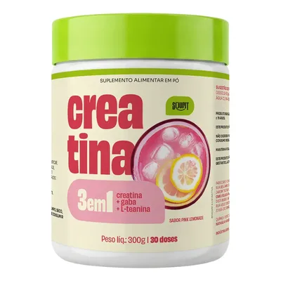 Creatina Monohidratada 300g Sabor Pink Lemonade Limonada Rosa