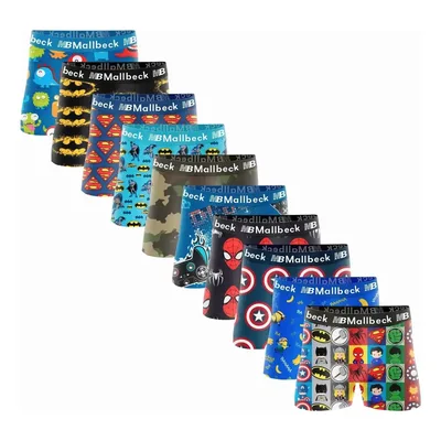 Kit 10 Cuecas Box Boxer Infantil Microfibra Menino Criança Variados G
