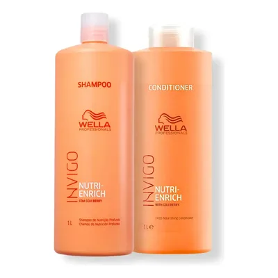 Kit Shampoo e Condicionador Wella Invigo Nutri-Enrich para Cabelo Seco 2L