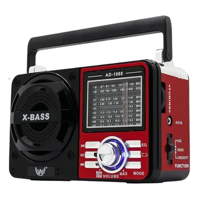 Rádio 9 Xtrad Radio Vintage analógico portátil cor vermelho