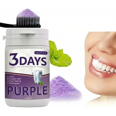 Branqueador Clareador Dental Roxo Branqueamento Hálito Fresc