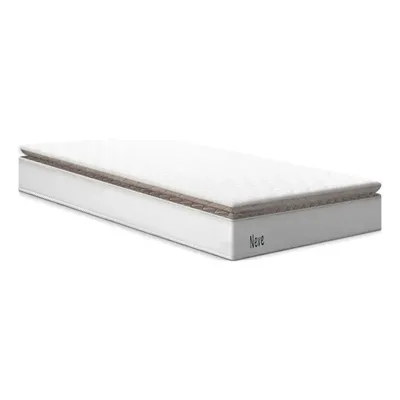 Colchão Solteiro De Molas Ensacadas Pillow Top Neve Branco