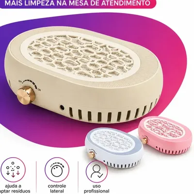 Coletor De Pó Para Unhas D&z 100w 4500rpm Profissional Dourado