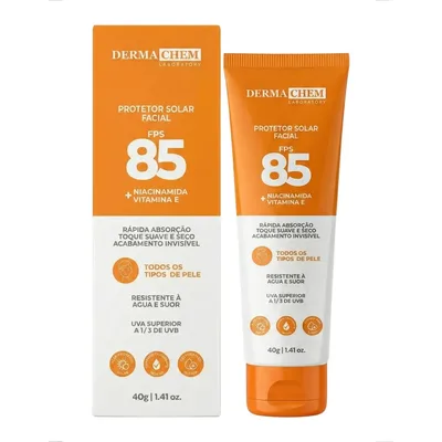 Protetor Solar Facial Dermachem Fps85 Toque Seco Niacinamida