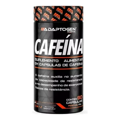 Cafeína Termogênico 90 Cápsulas Adaptogen Sabor Sem Sabor