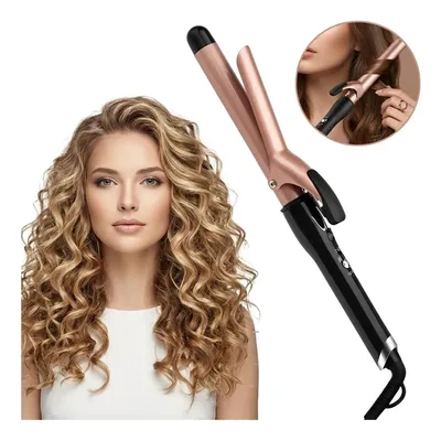 Modelador De Cachos Barril Babyliss Cerâmica Profissional Preto/rose Gold 127/220v