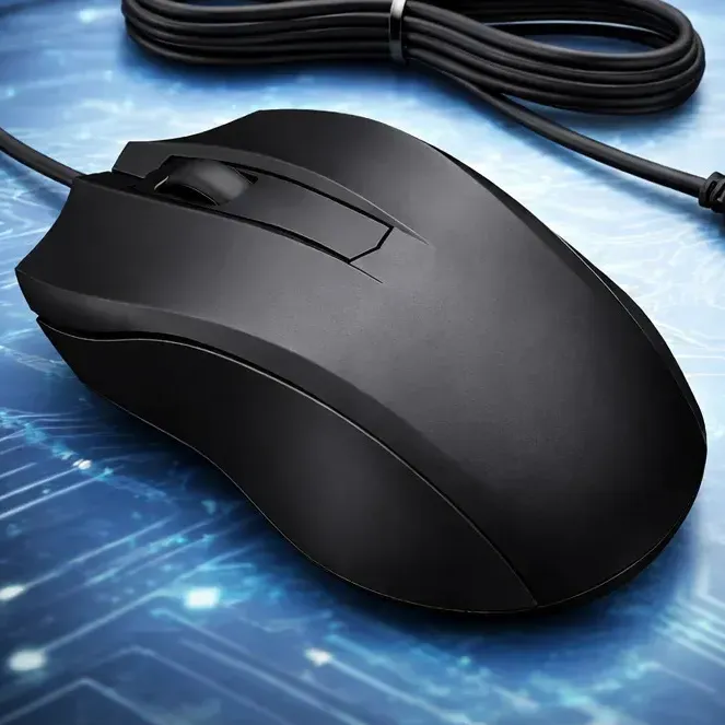 Mouse Usb Com Fio Preto Óptico 1600 Dpi Alta Precisão Design Ergonômico Confortável Plug E Use Ideal Para Computador Notebook Escritório Trabalho Estudos Uso Diário Megalodonte