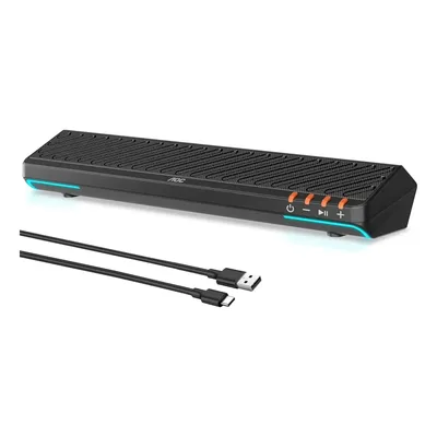 Alto-falantes para PC Aoc Acs3640, alto-falantes multimídia com cabo USB, barra de som, alto-falantes estéreo com luzes LED, alto-falantes para computador desktop, tablet, celular, MP3, Psp