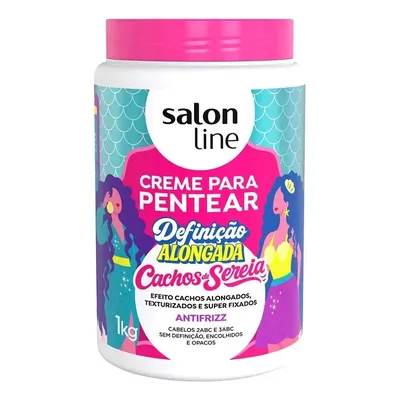 Creme Para Pentear Definição Alongada Sereia Salon Line 1kg